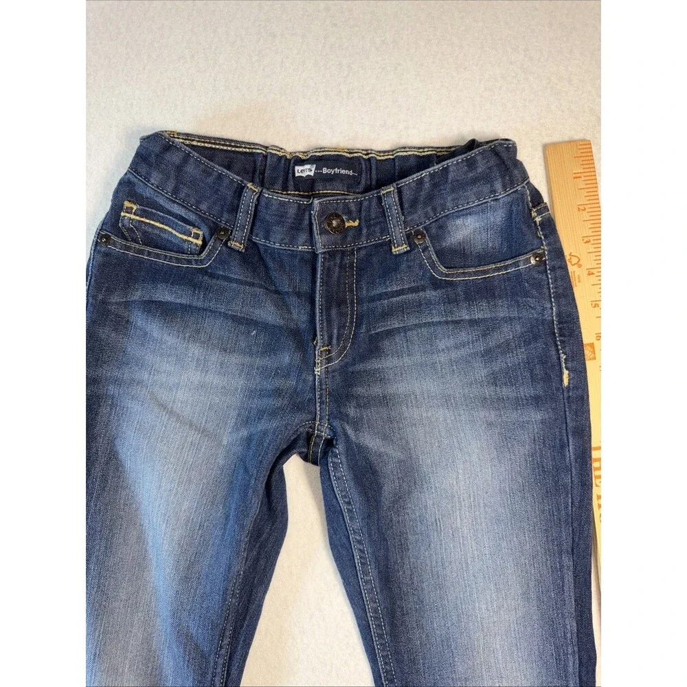 Levi's Boyfriend 12 Straight Jeans Blue Medium Inseam 28